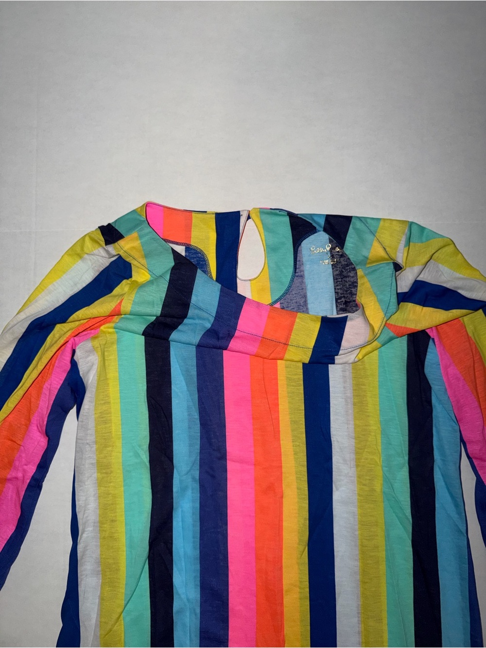 Lilly Pulitzer Multicolor Vertical Stripe Long Sleeve Top - Picture 2 of 4